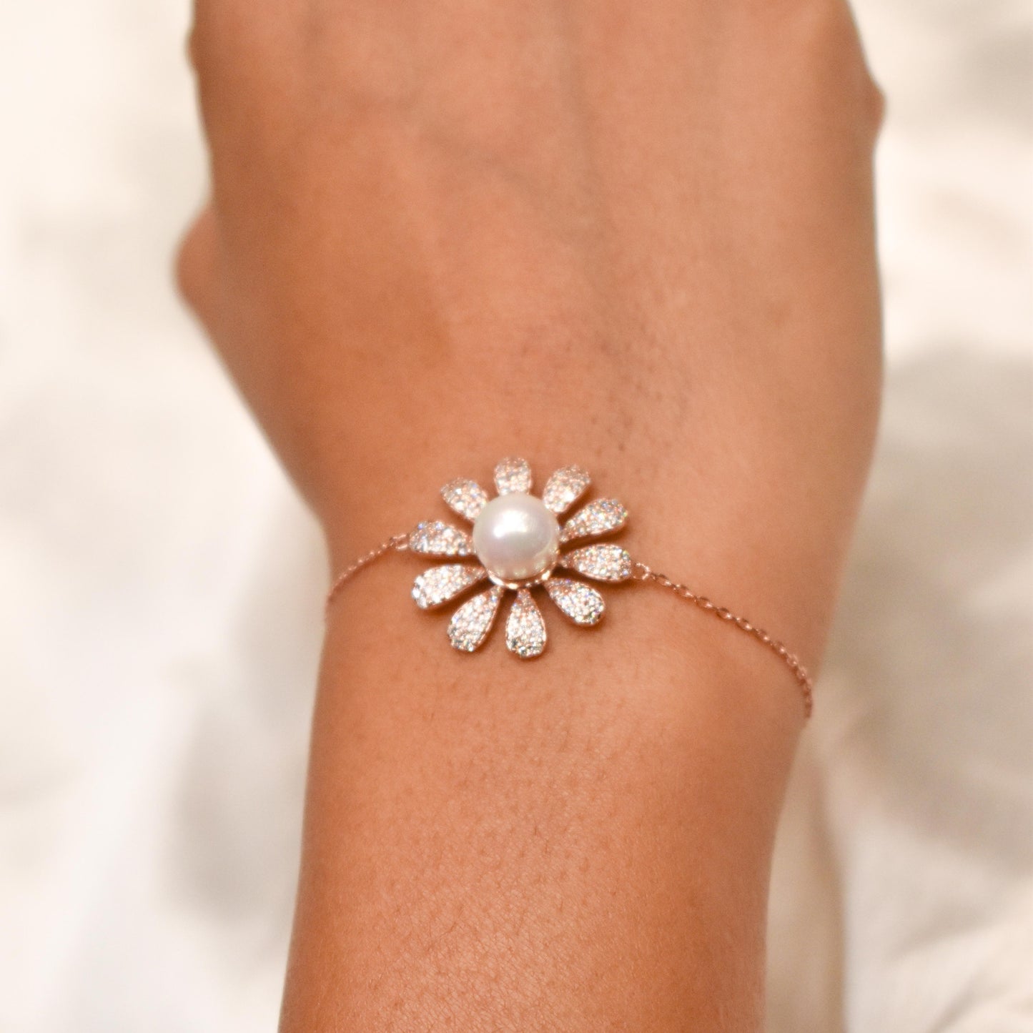 Big Flower Dual Color Adjustable Bracelet