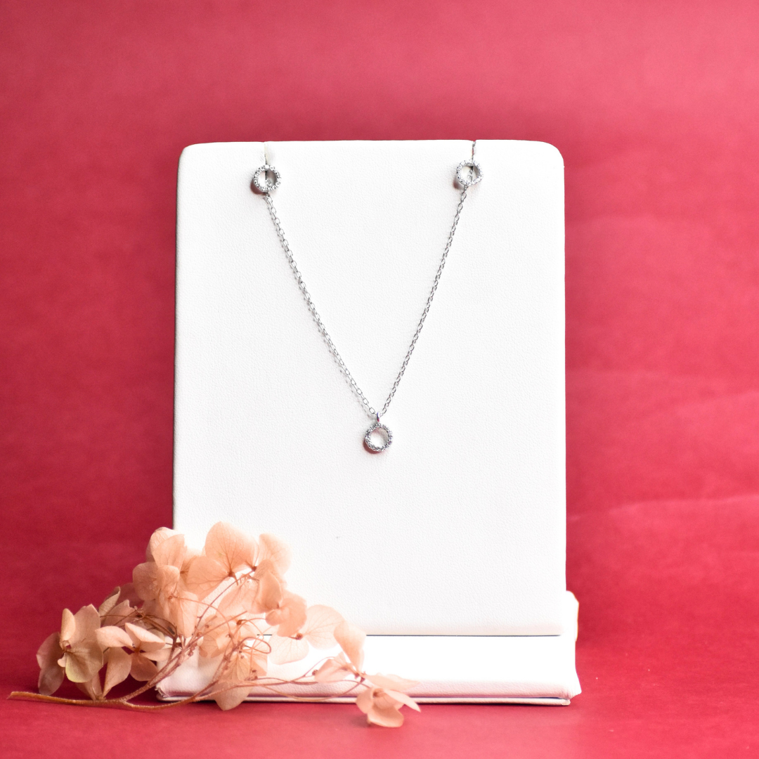 Dainty Dual Colored Pendant Set