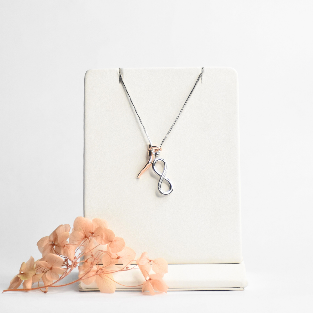 Infinity with Charm Silver Pendant Chain