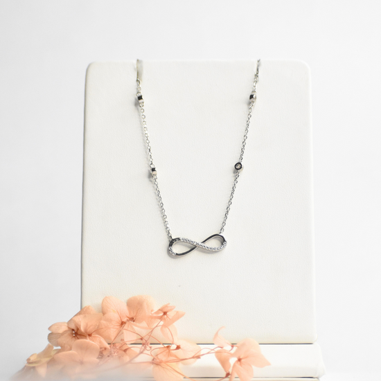 Delicate Infinity Silver Pendant Chain