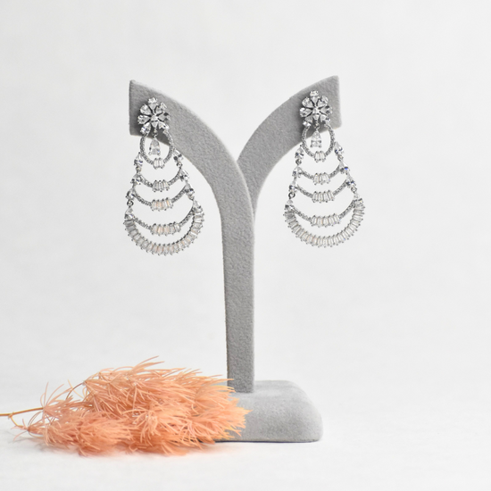 Layered Silver Earrings