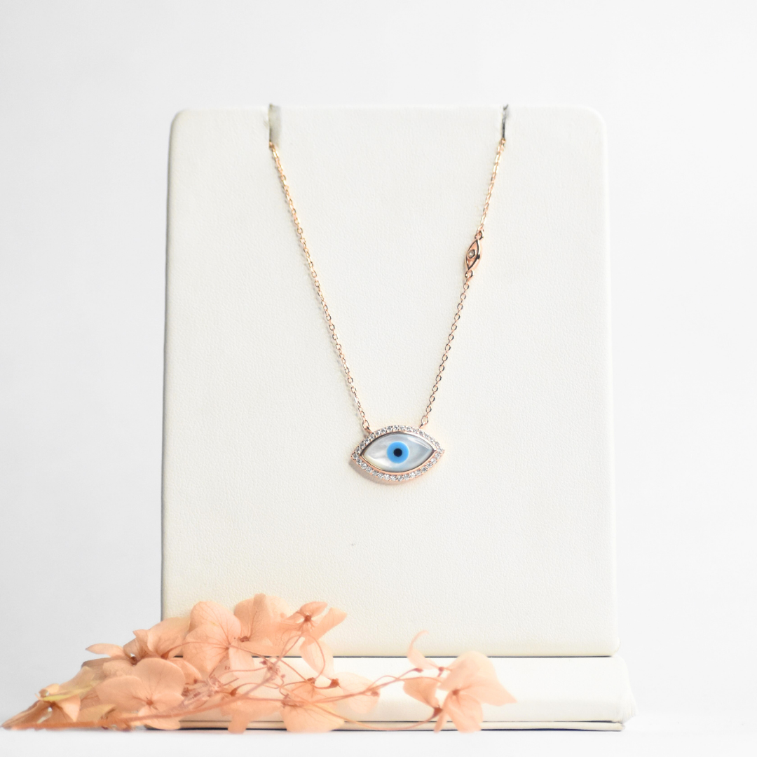 Rosegold Evil Eye Pendant Chain