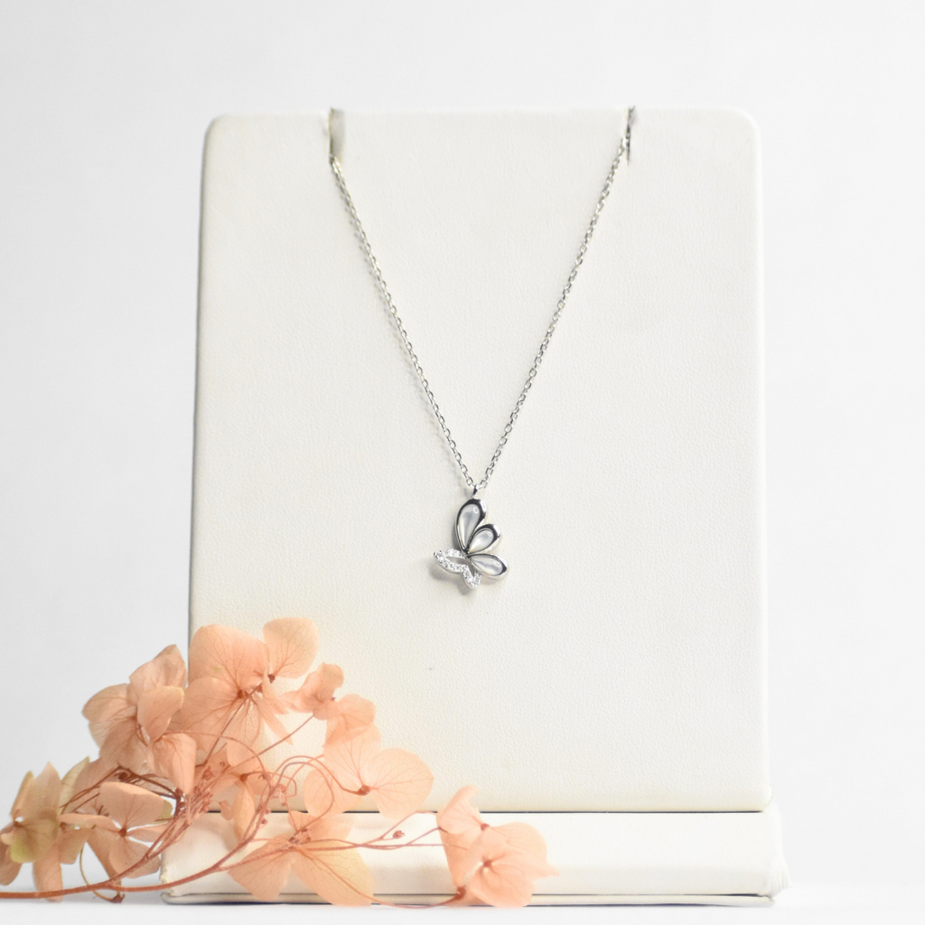 MOP Elegant Butterfly Pendant Chain