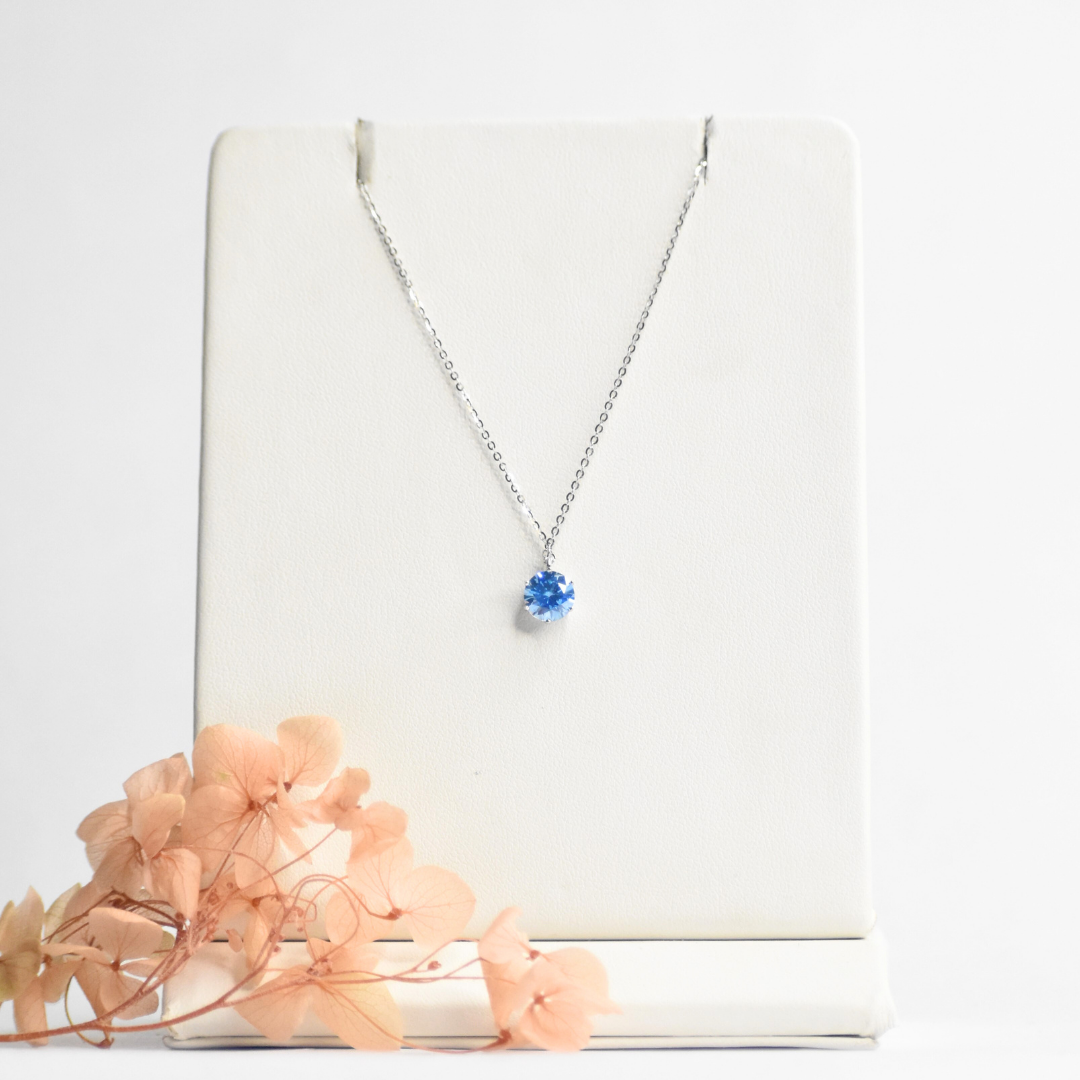 Ocean Blue Dainty Pendant Chain