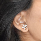 Frosted Flower Elegance Pendant Set