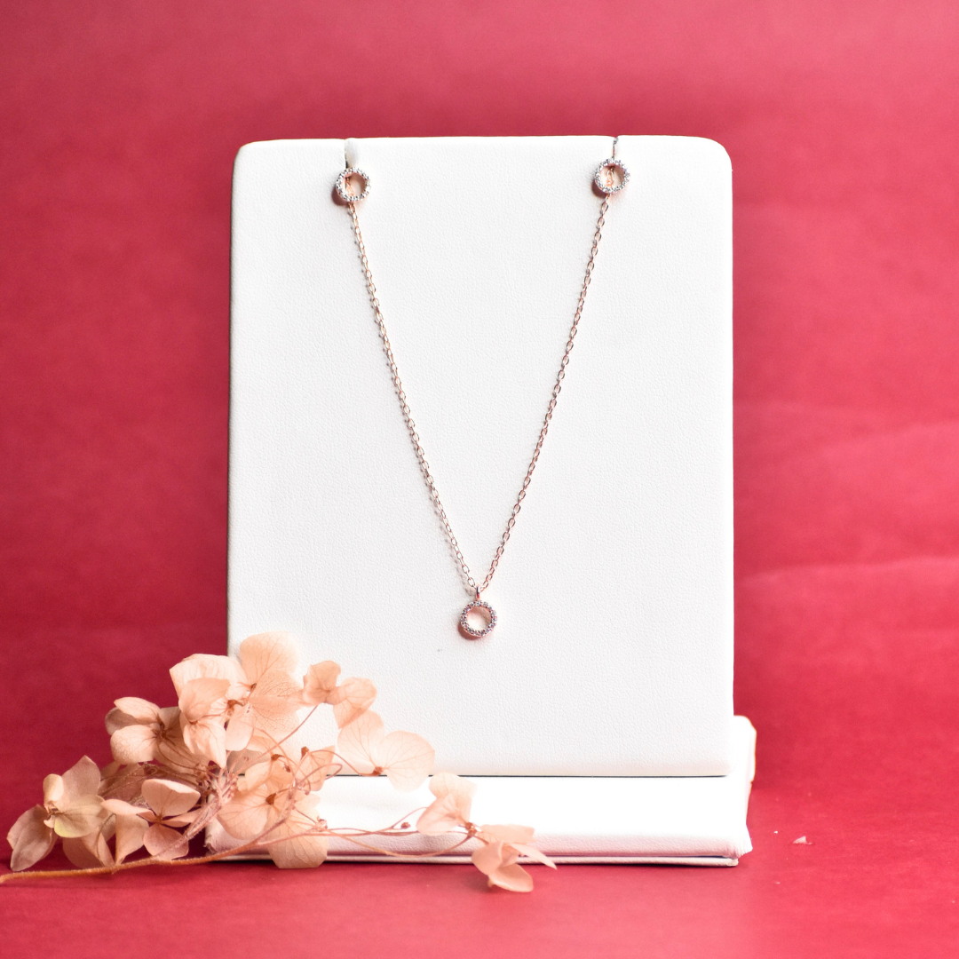 Dainty Dual Colored Pendant Set