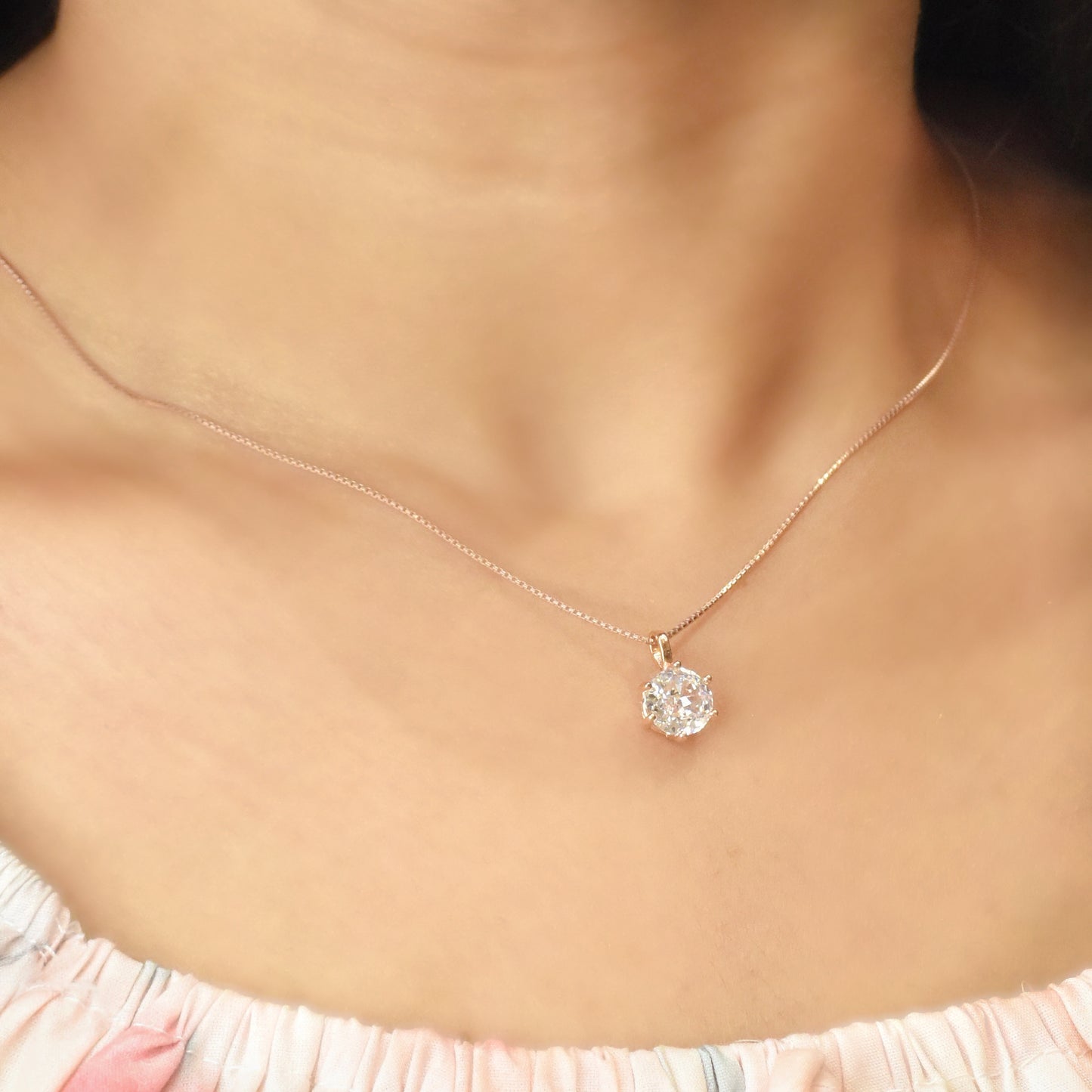 Radiant solitaire Pendant Set