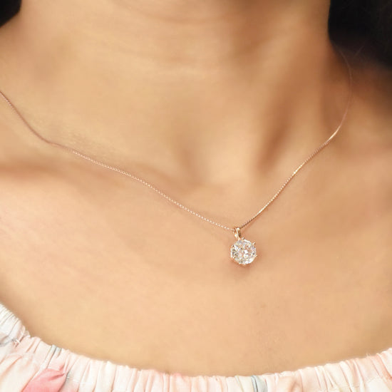 Radiant solitaire Pendant Set