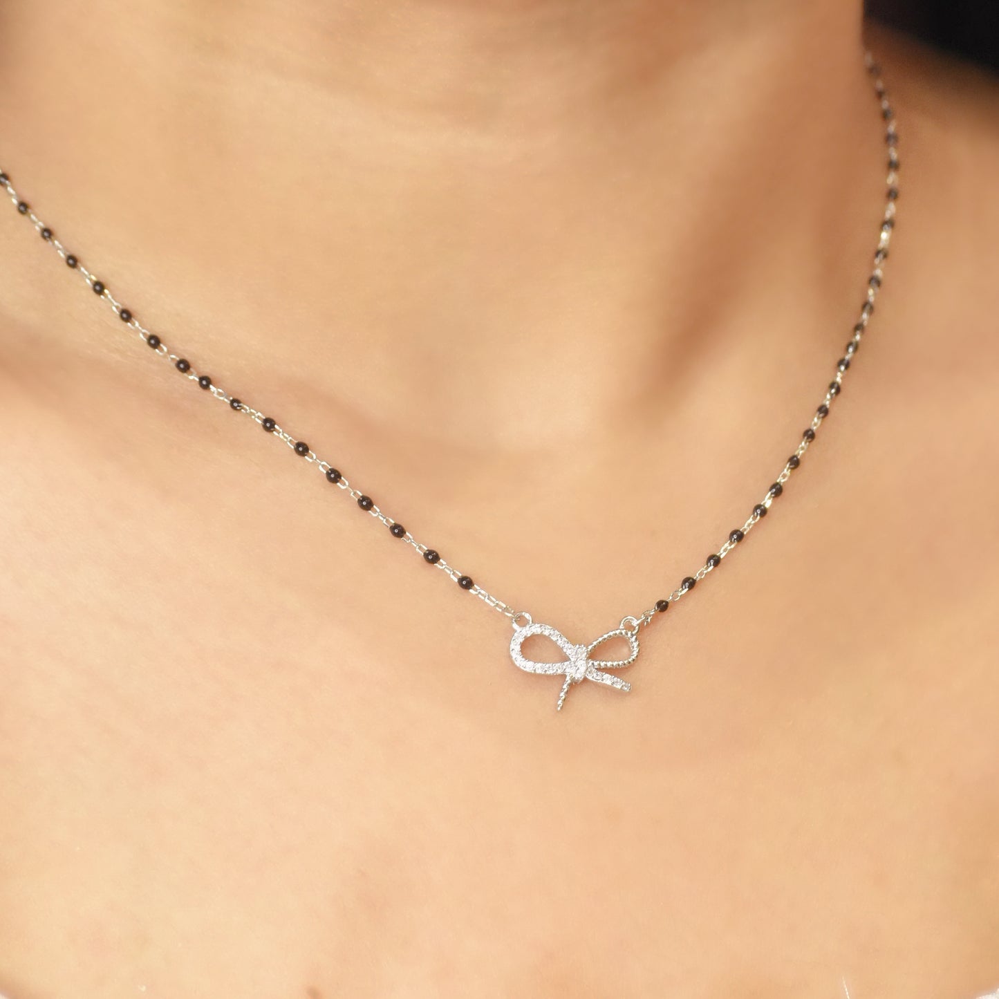 Infinity Sterling Silver Mangalsutra Necklace