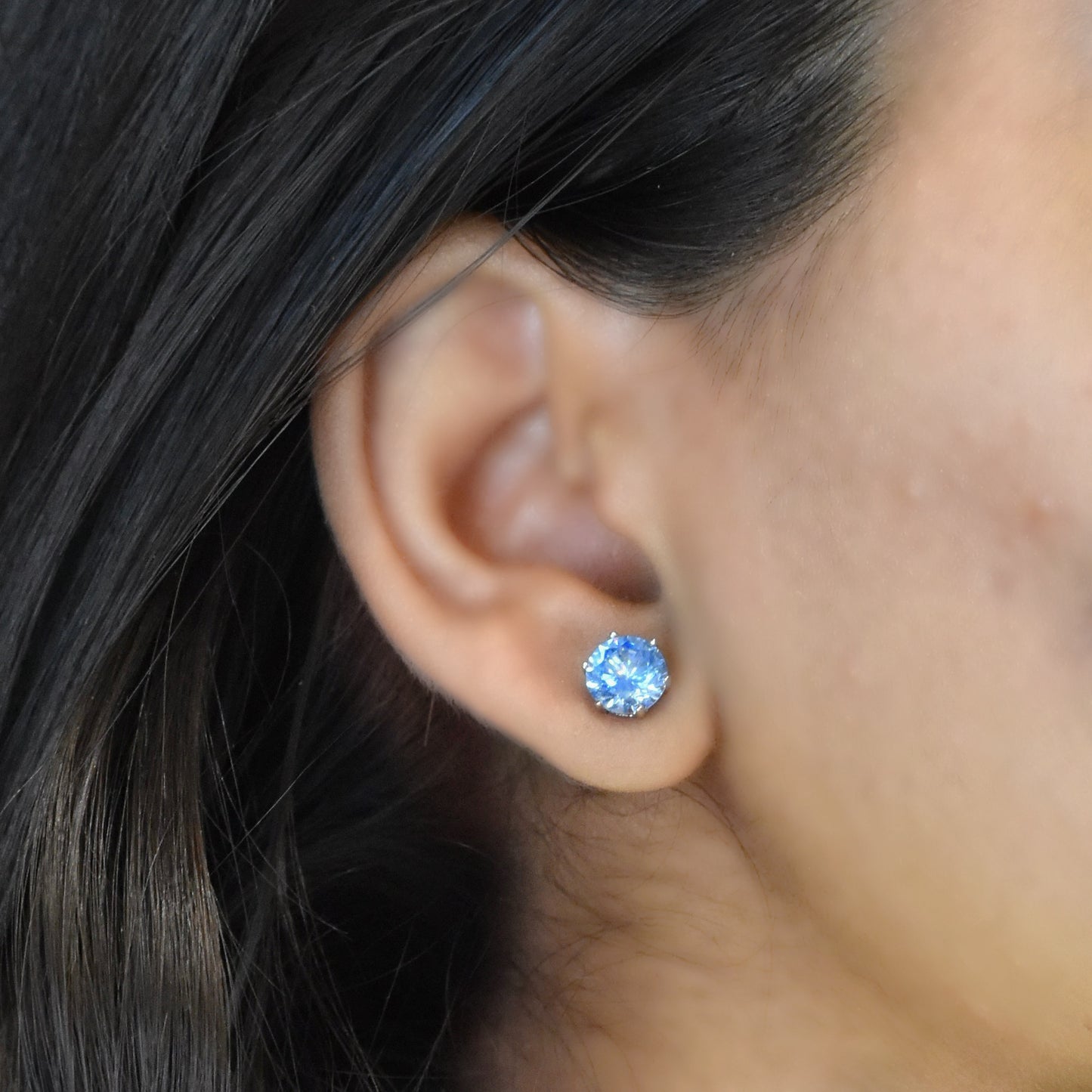 Warm Blue Stud Earrings