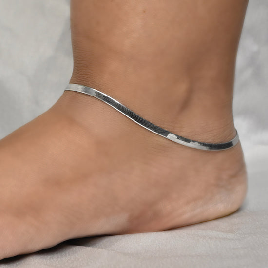 Intense Sterling Silver Anklet