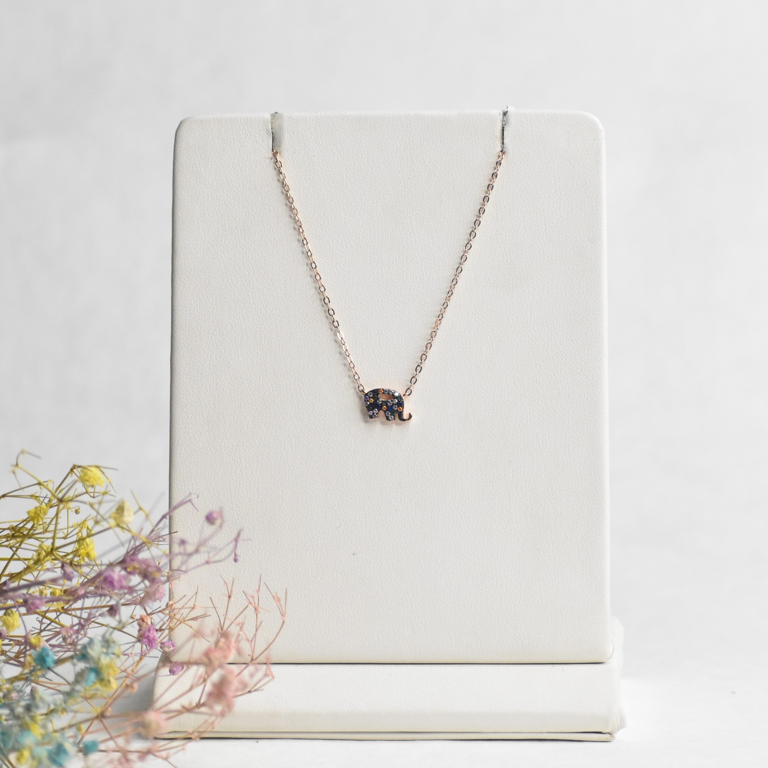 Vibrant Elephant Pendant Chain