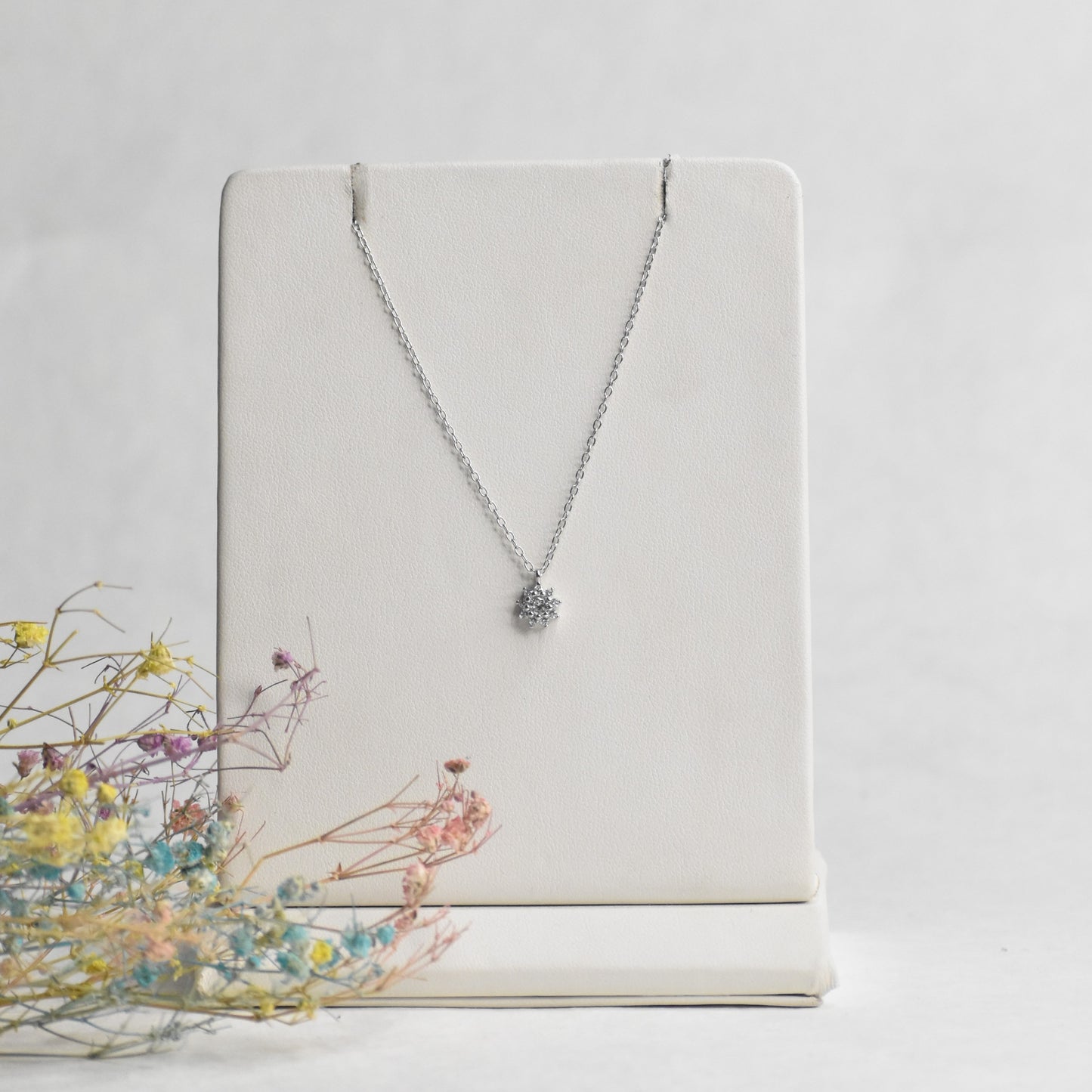 Tiny Diamond Bunch Pendant Chain