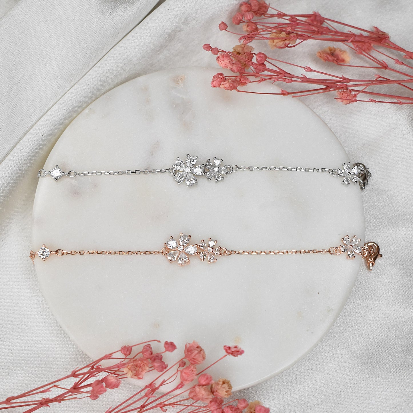 Rosy Charm Bracelet