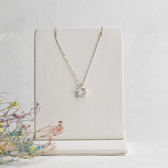 Rectangular Cut Pendant Chain