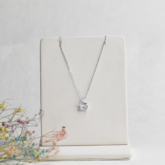 Rectangular Cut Pendant Chain