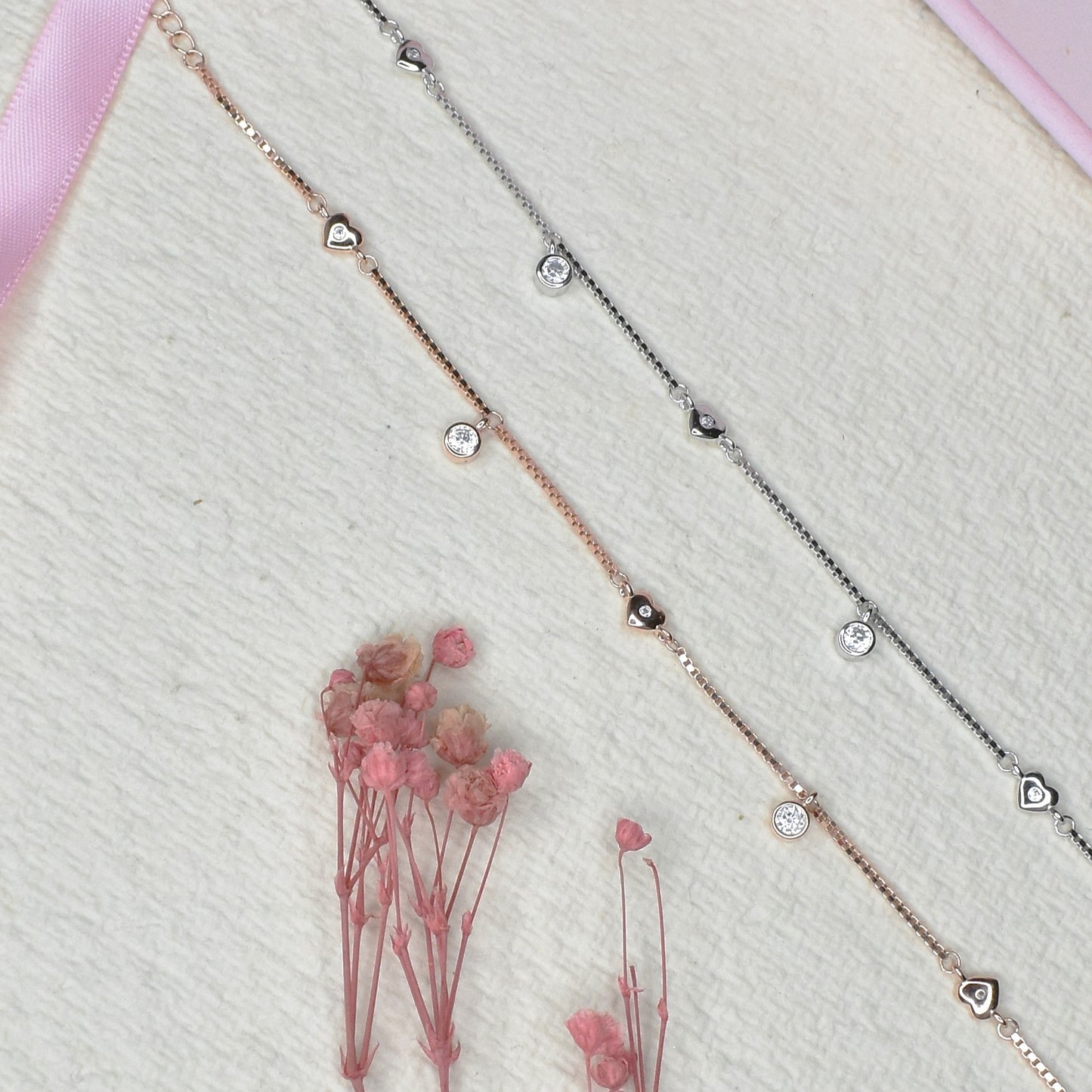 Cute Heart Charm Bracelet