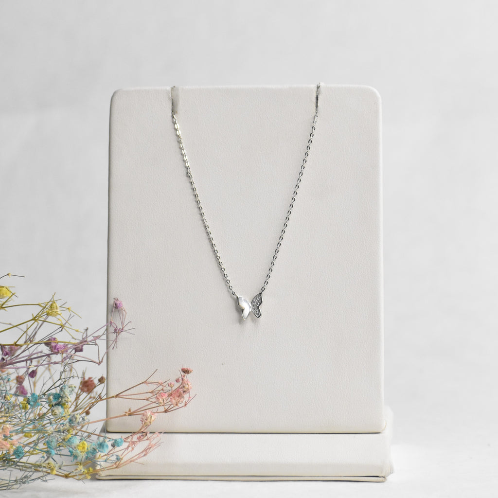 MOP Butterfly Pendant Chain