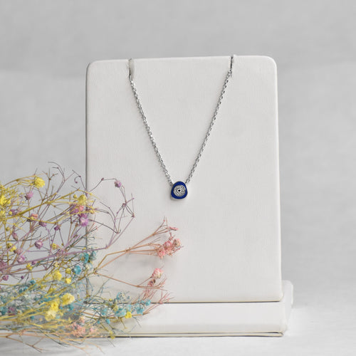 Amoeba Evil Eye Pendant Chain