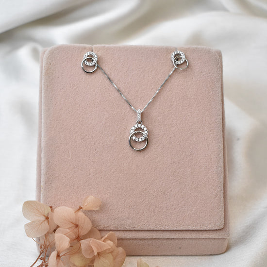 Pandora O Ring Necklace Minimal Ring Pendant Set