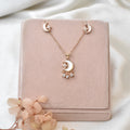 MOP Moon Pendant Set