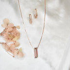 Elegant Rosegold Pendant Set