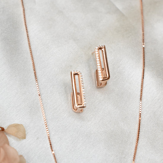 Elegant Rosegold Pendant Set