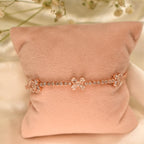 Floral Dual Color Chain Bracelet