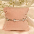 Floral Dual Color Chain Bracelet
