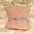 Diamond and Star Trail Silver Chain Bracelet