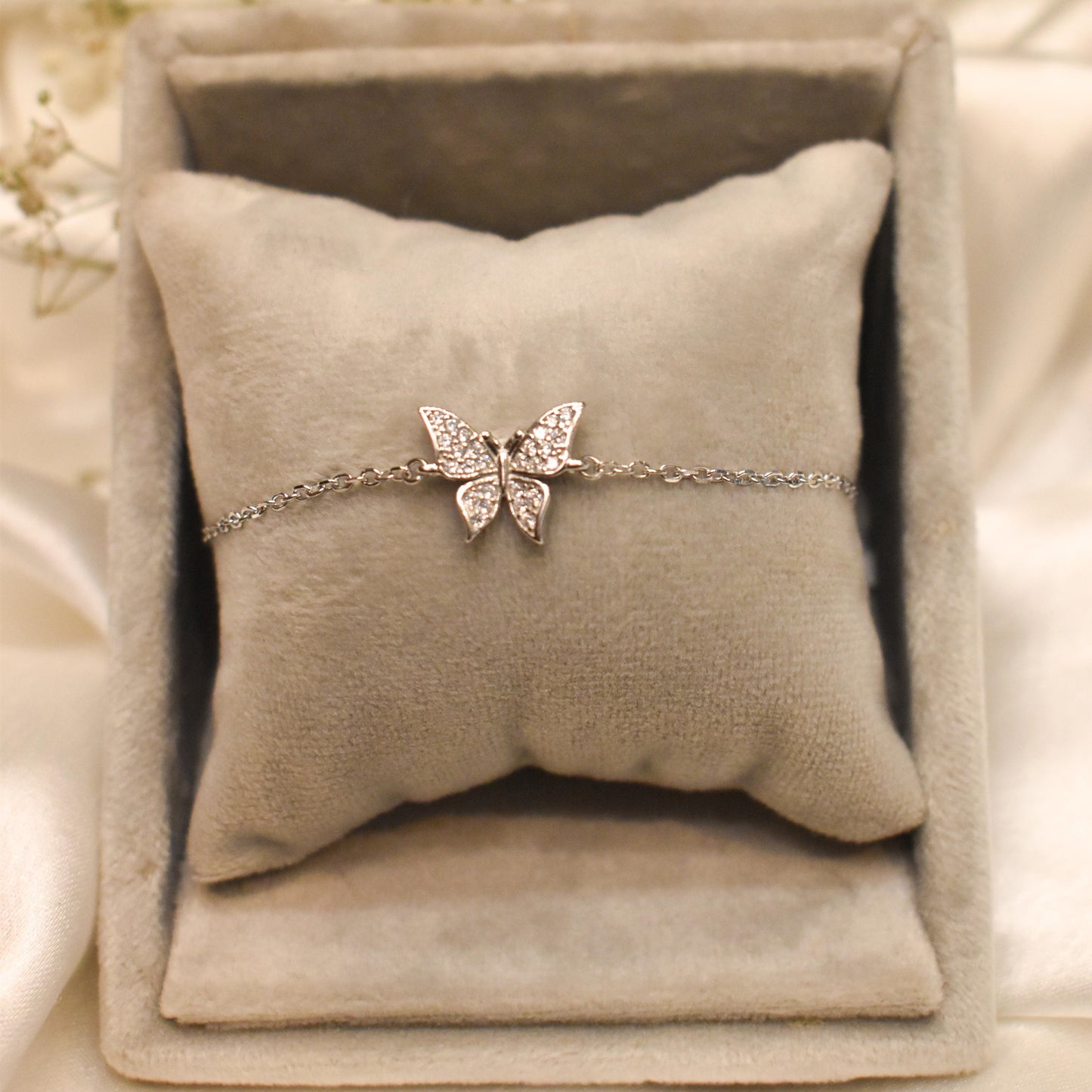Buy Karatcart Rose Gold Plated Metal Crystal Charm Butterfly Bracelet  online from Karat Cart
