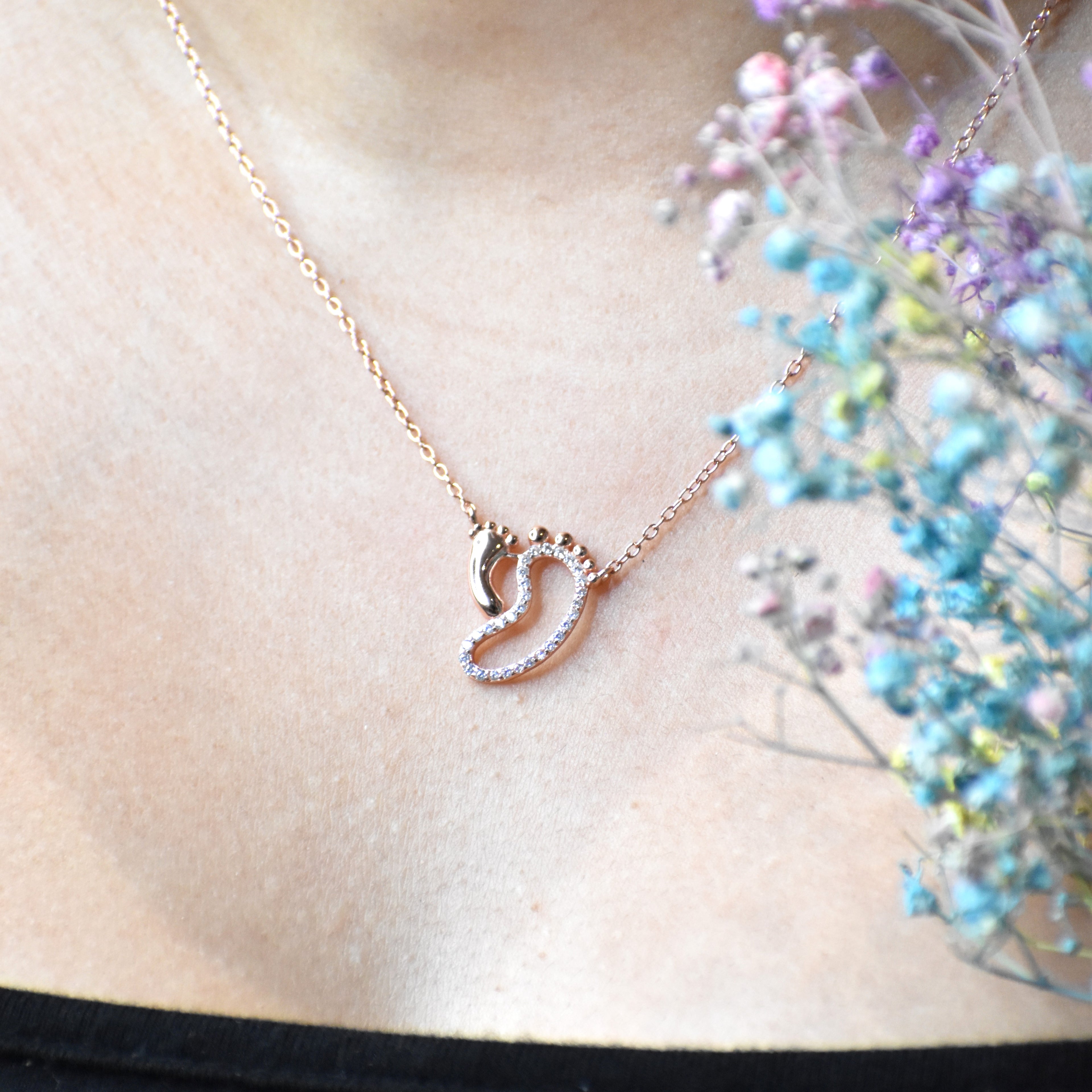 Mom & Baby Duo Rosegold Pendant Chain