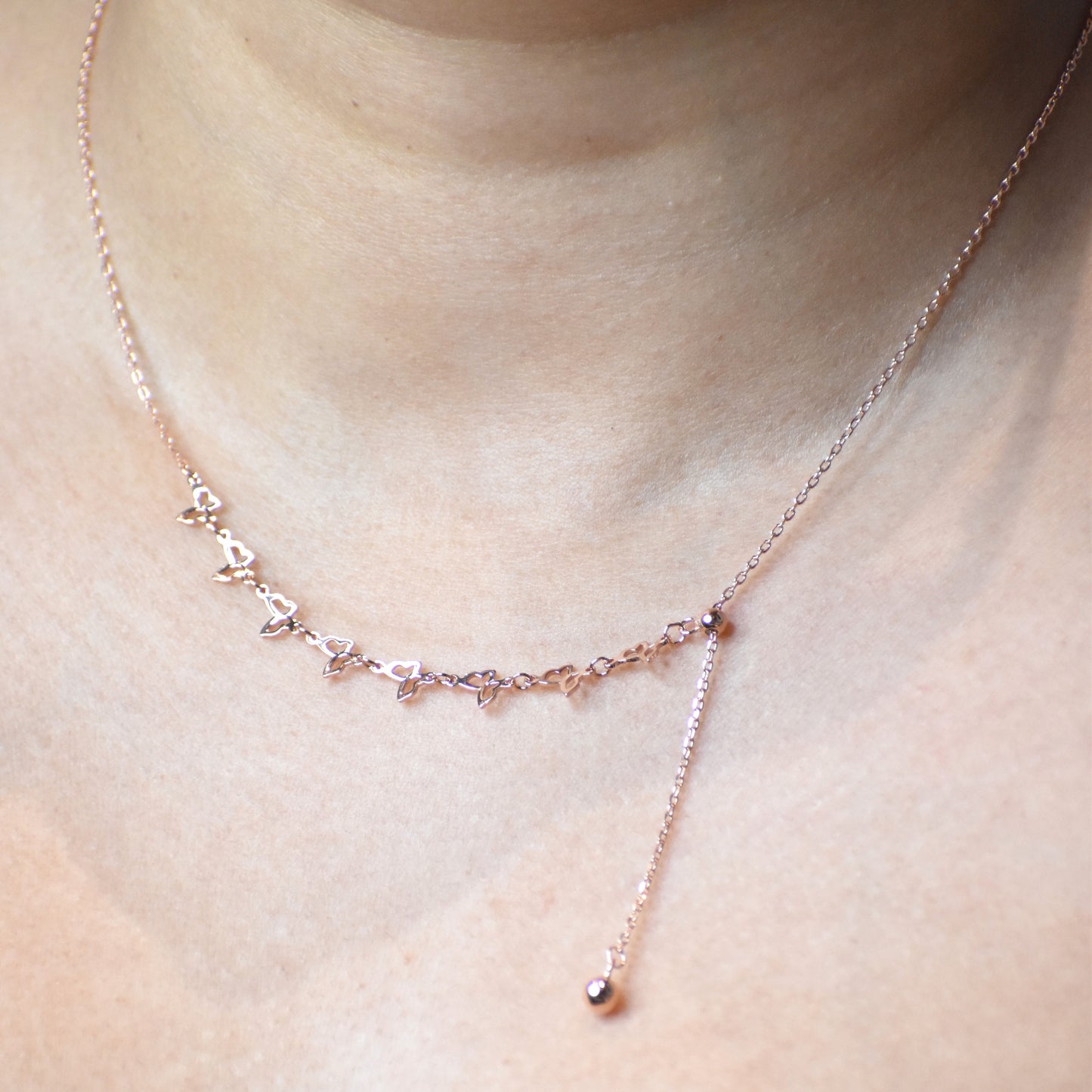 Butterfly Charm Rosegold Necklace