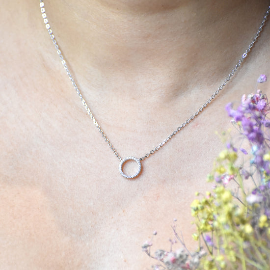 Silver Ring Pendant Chain