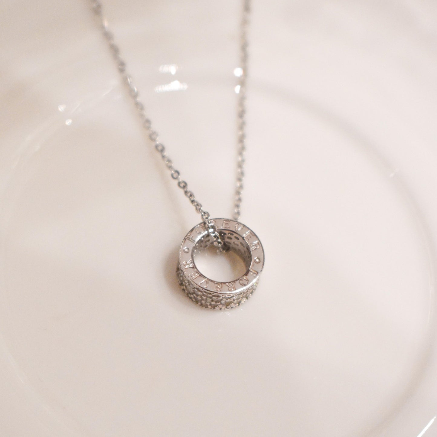 Ring Silver Pendant Chain