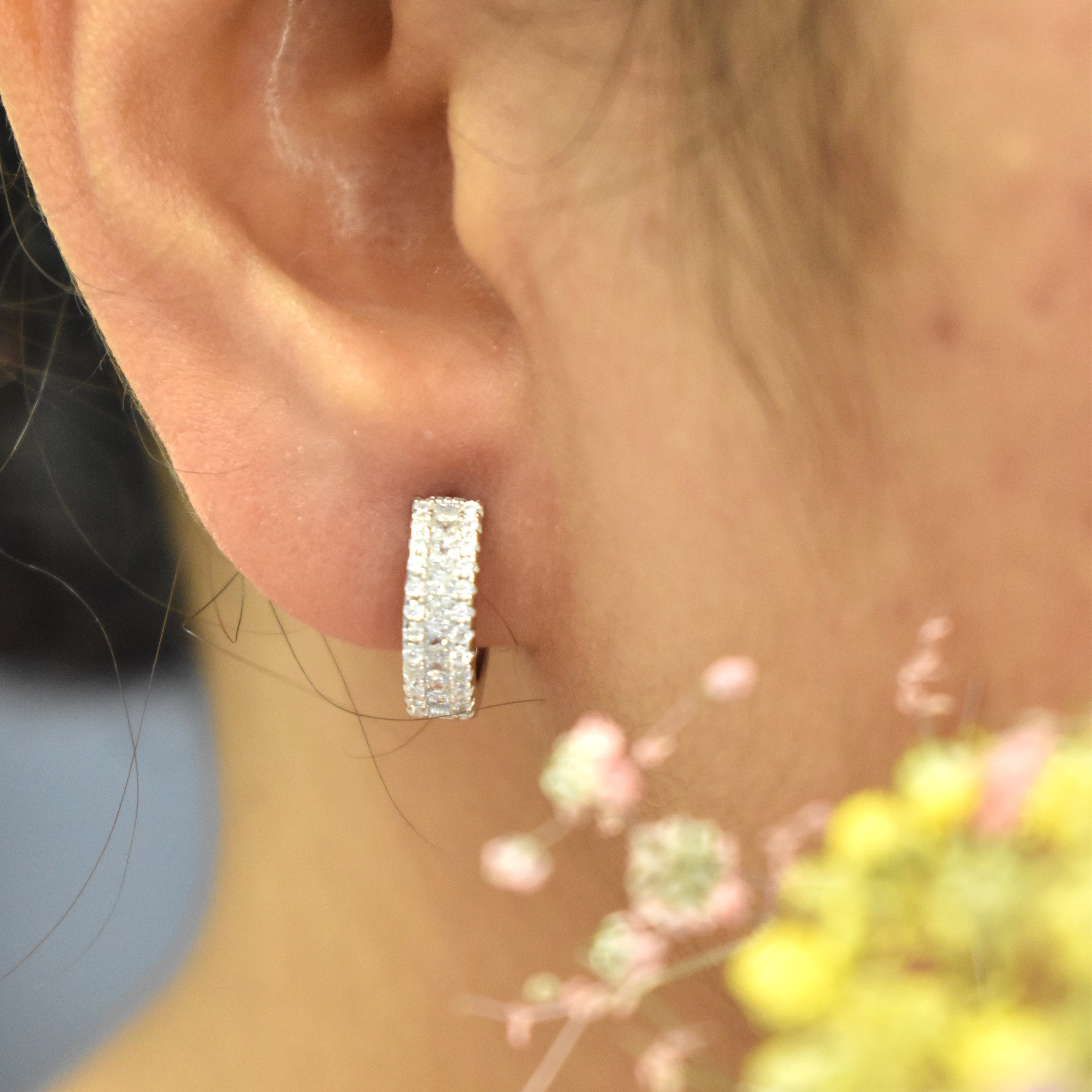 Dual Colored Sterling Silver Hoops