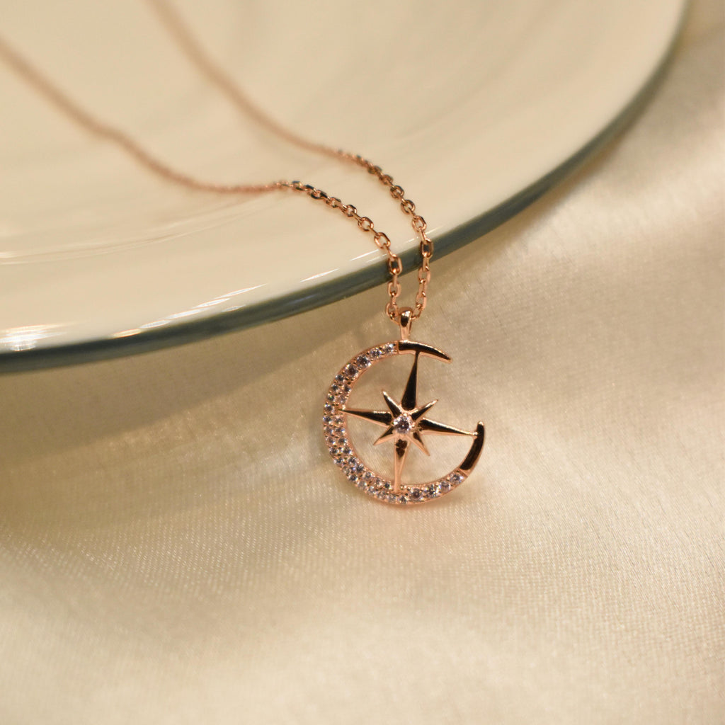 Moon & Star Pendant Chain