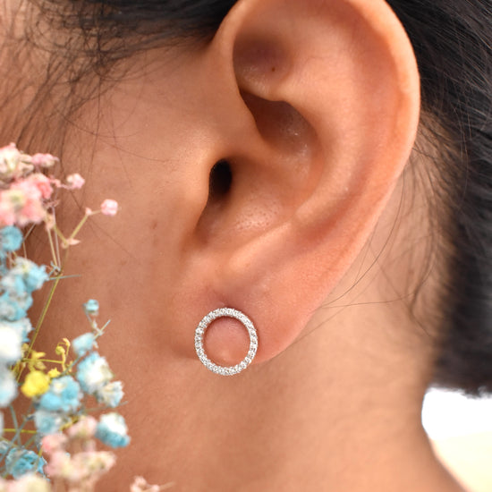 Silver Circular Earrings