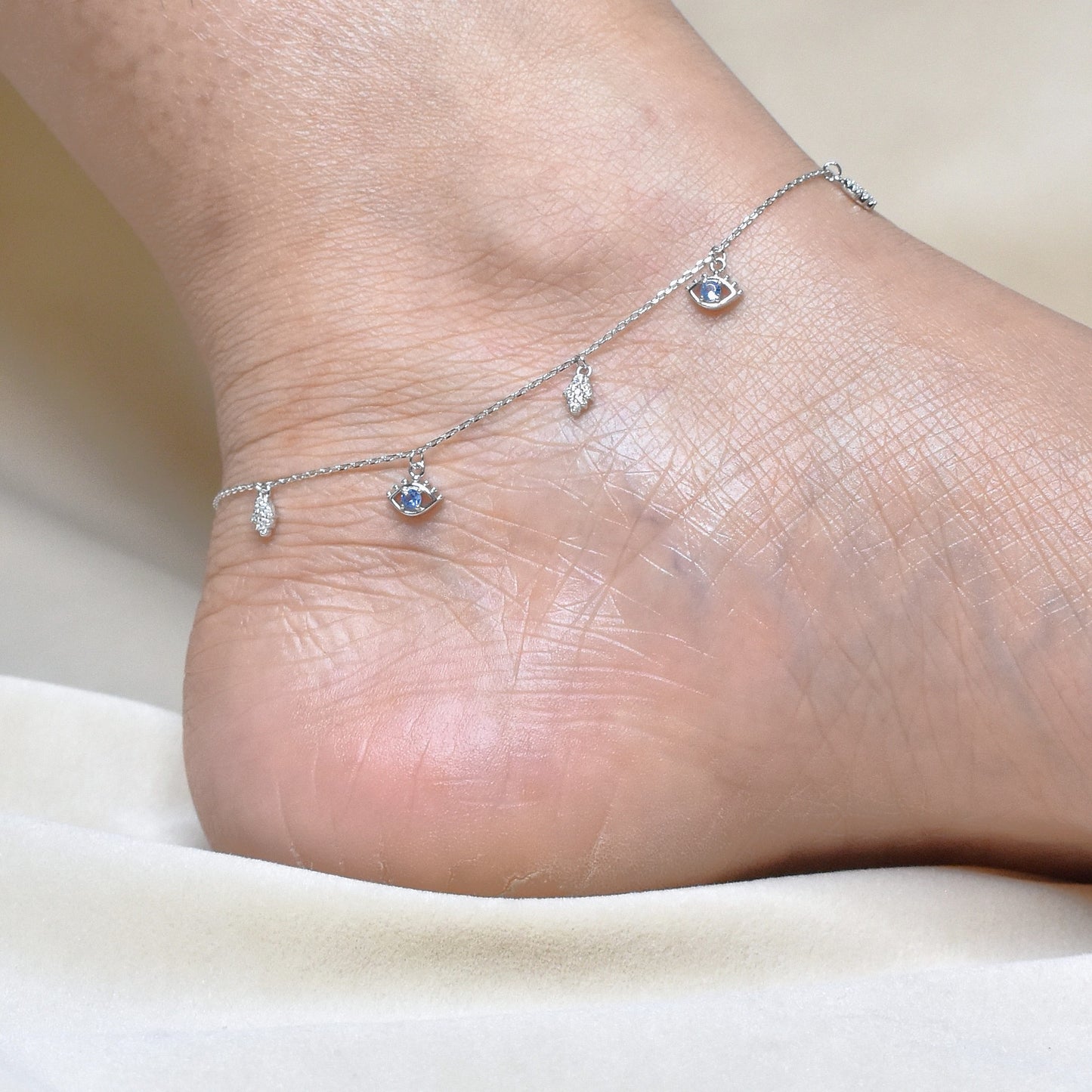 Cute Evil Eye Dangling Anklet