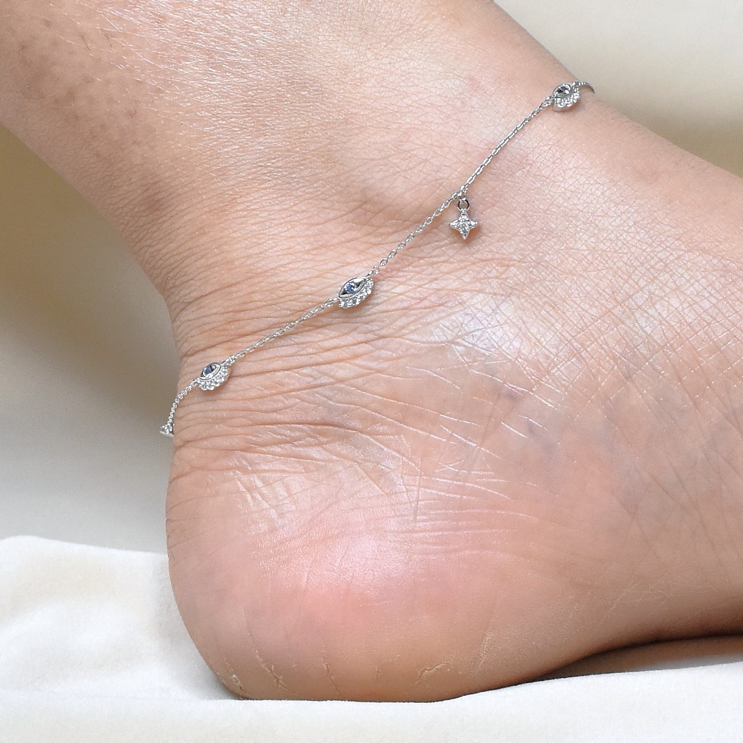 Diamond Evil Eye Anklet