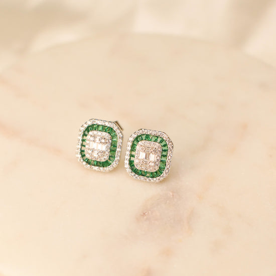 Green Elegant Earrings