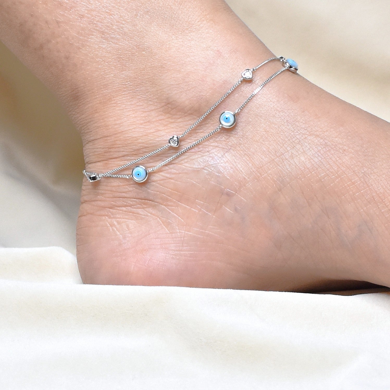 Layred Evil Eye Anklet