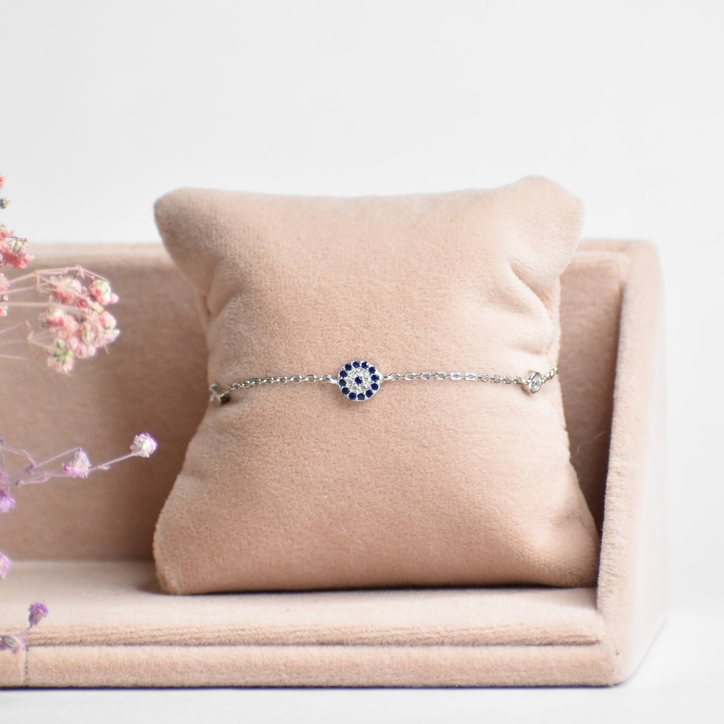 Classic Evil Eye Sterling Silver Chain Bracelet