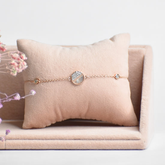 Elegant Disk Rosegold Bracelet