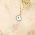 Light Blue Evil Eye Pendant Chain