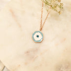 Light Blue Evil Eye Pendant Chain