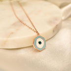 Light Blue Evil Eye Pendant Chain