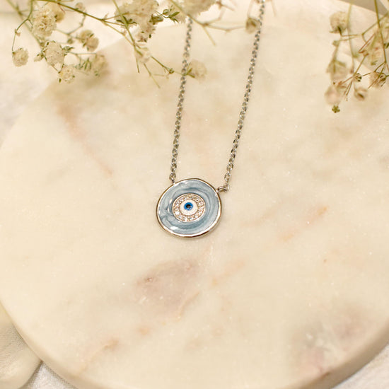 Fluid Evil Eye Pendant Chain