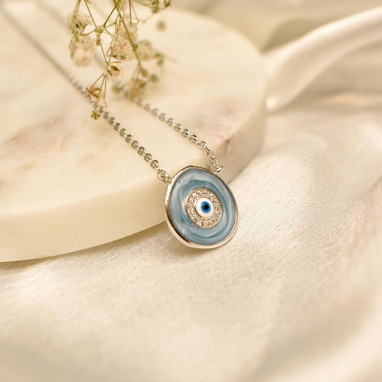 Fluid Evil Eye Pendant Chain