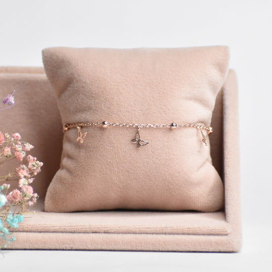 Dainty Butterfly Rosegold Bracelet